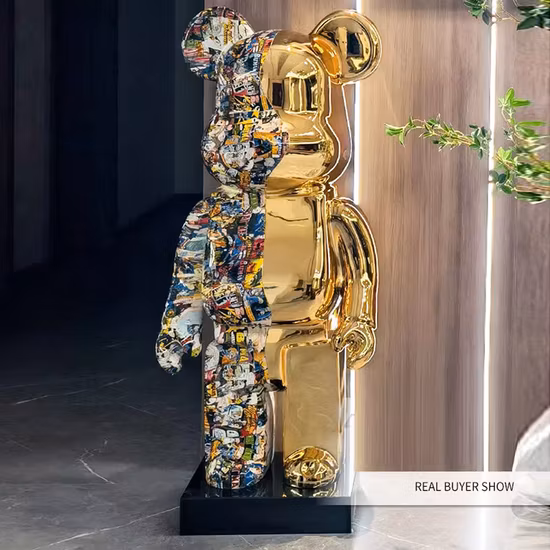 Modern Design Electroplating Color 1000% Fiberglass Sculpture Custom Collectible Decorative