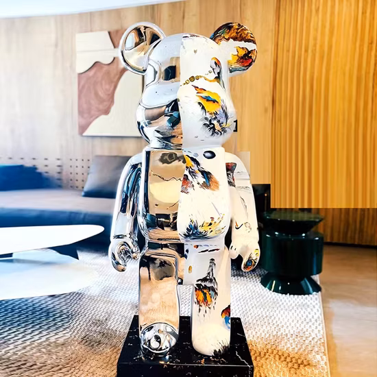 Modern Design Electroplating Color 1000% Fiberglass Sculpture Custom Collectible Decorative