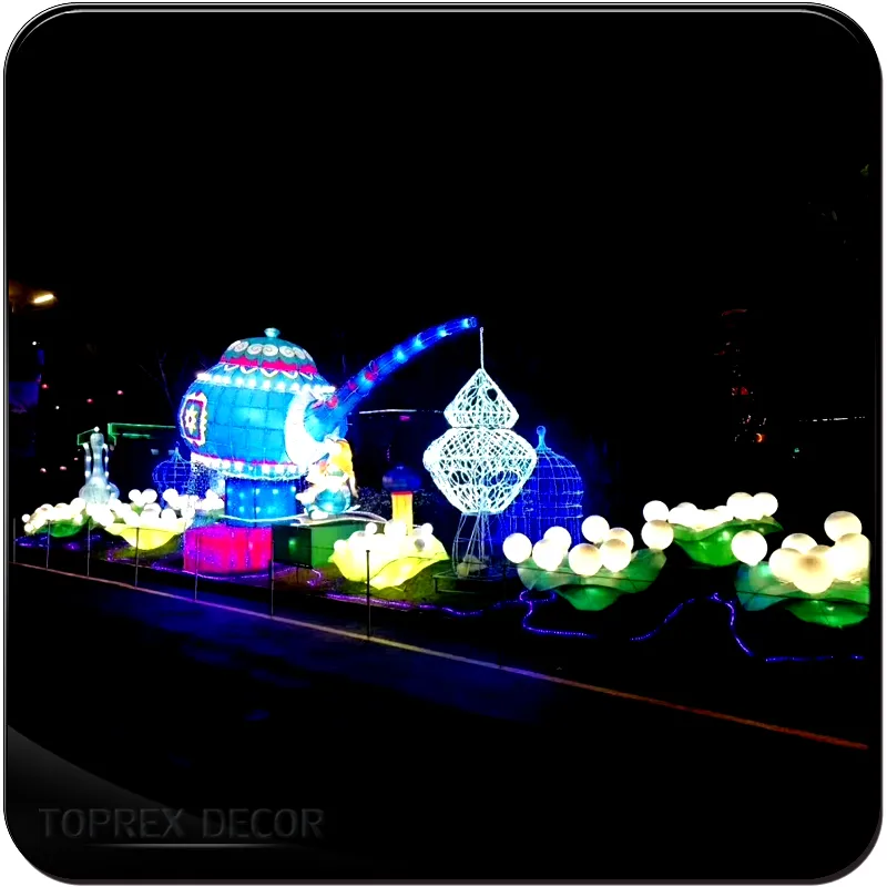 Linternas tradicionales chinas de los pescados de la decoración del jardín del parque del festival de la prenda impermeable IP65 de la venta caliente